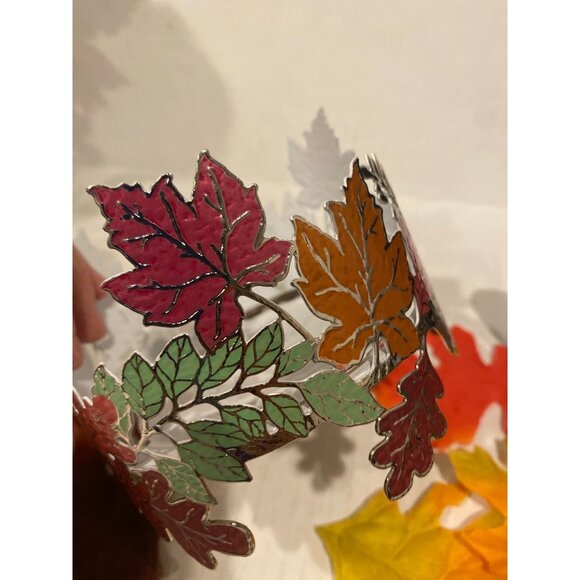 Bath & Body Works “Autumn Leaf Garland” New 3 Wick Candle Holder - Picture 8 of 9